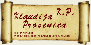 Klaudija Prosenica vizit kartica
